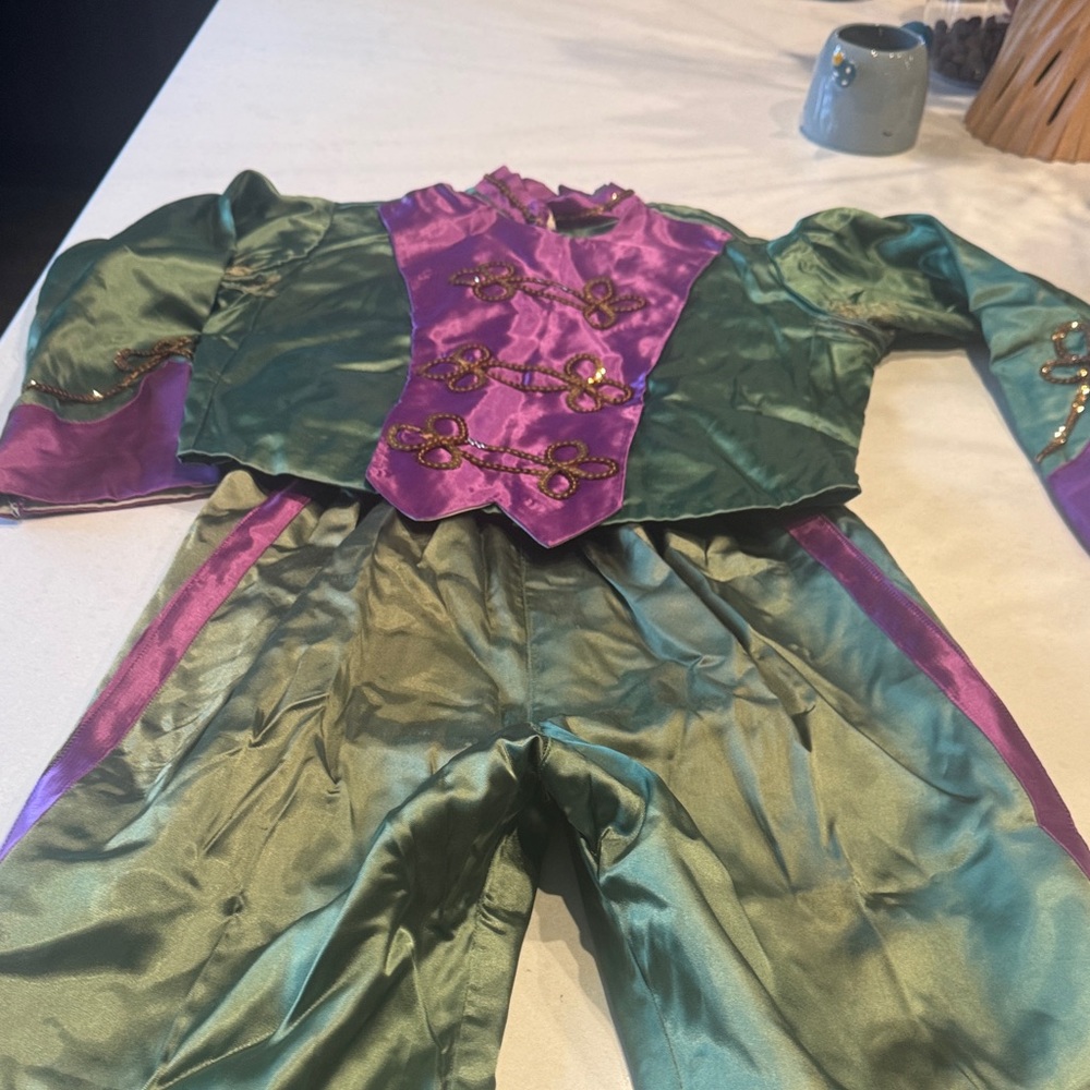 Enchanting Green and Purple Kids Costume band costume uniform